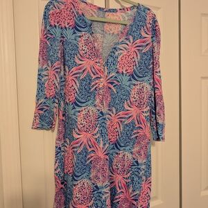 Lilly Pulitzer Pink and Blue Swim Coverup